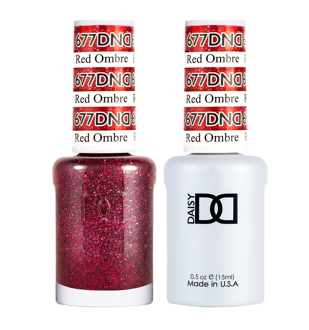 DND DC Gel & Lacquer Duo Red Ombre #677