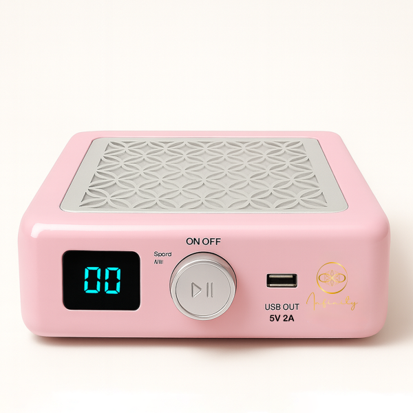 INFINITY 85 Cordless Nail Dust Collector Pink – 85W Brushless Motor