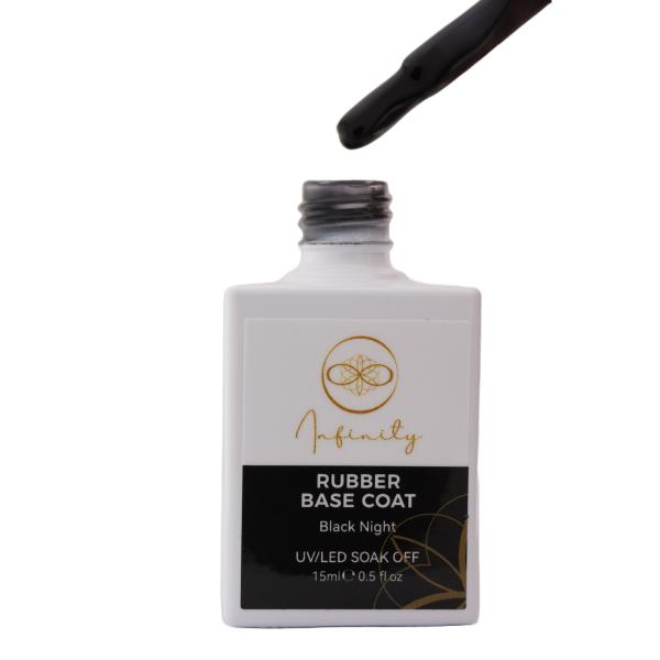 INFINITY Rubber Base Black Night 15 ml / 0.5 oz