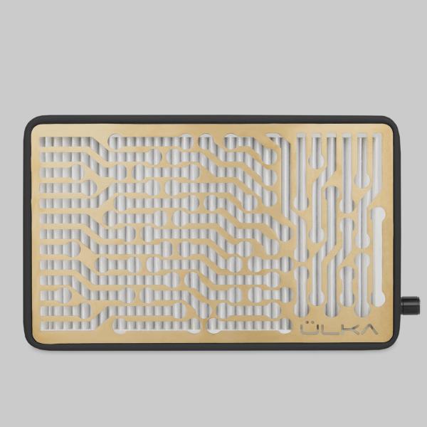 ÜLKA Nano White Portable Dust Collector Manicure P – 30W Black with Gold Grill