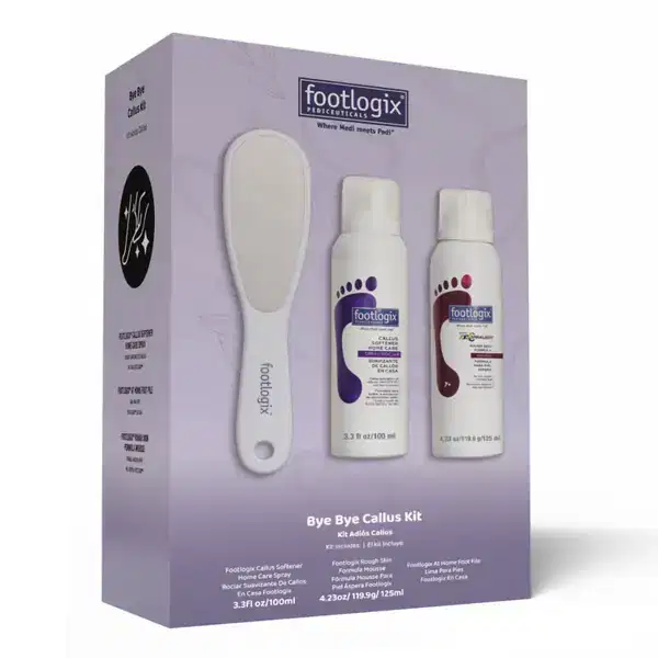 FOOTLOGIX Bye Bye Callus Kit - EXPSPI. Number 7+, Callus Softener Home Care and Foot File