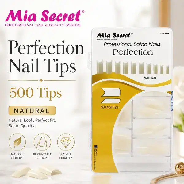 MIA SECRET Perfection Salon Tips Natural 500 pcs TI-500A-N