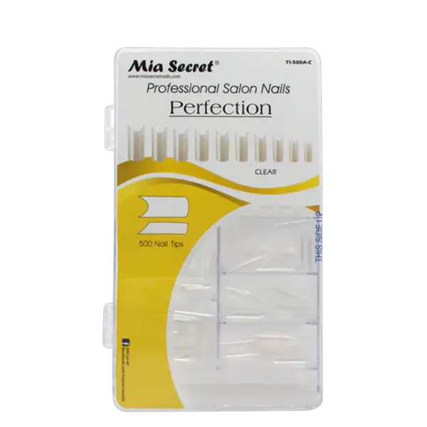 MIA SECRET Perfection Salon Tips Clear 500 pcs TI-500A-C