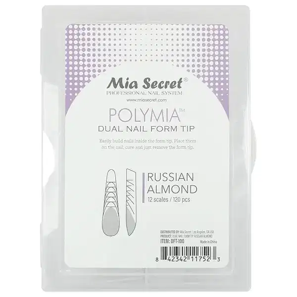 MIA SECRET Poly Dual NAil Form Tip Russian Almond 120