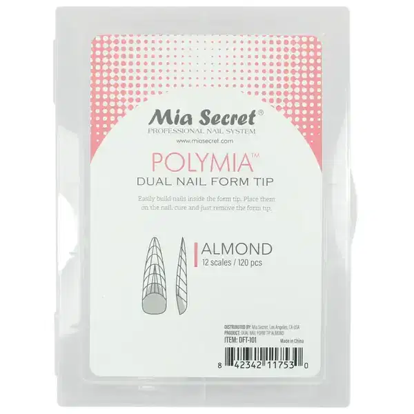 MIA SECRET Poly Dual NAil Form Tip Almond 120 pcs