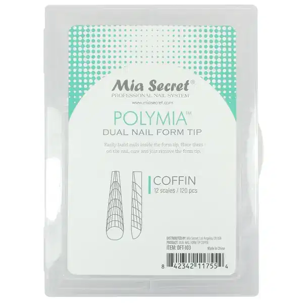MIA SECRET Polymia Dual NAil Form Tip Coffin 120 DFT-103
