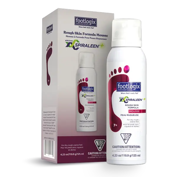 FOOTLOGIX Rough Skin Formula Mousse with Spiraleen. 125 ml / 4.23 oz. Number 7+