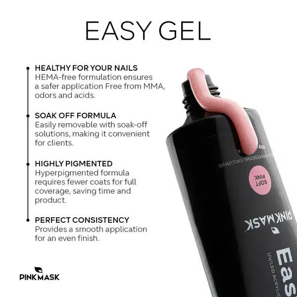 PINK MASK Easy Gel Cover Pink 60 grs 2.1 oz
