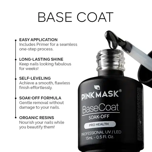 PINK MASK Base Coat Strengthener 15 ml 0.5 oz
