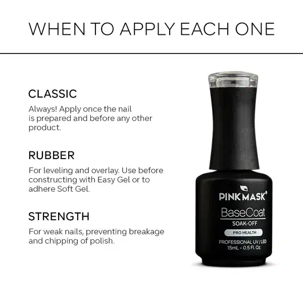 PINK MASK Base Coat Strengthener 15 ml 0.5 oz