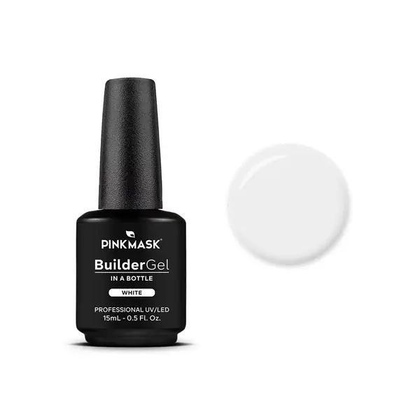 PINK MASK Builder Gel in a Bottle White 15 ml 0.5 oz
