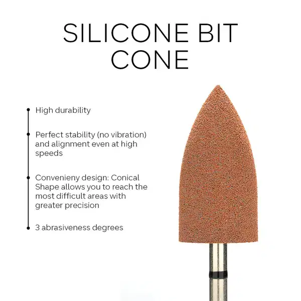 PINK MASK ProBit Nail Drill Silicone Bit-Cone 10.2