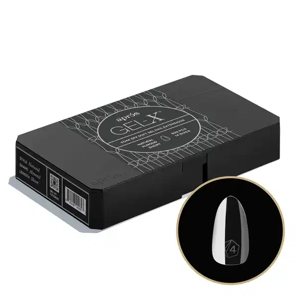 APRES GEL-X Natural Almond Short 2.0 Box 600 Tips of 14 Size