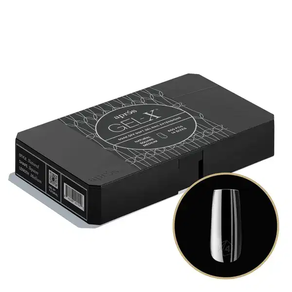 APRES GEL-X Natural Square Medium 2.0 Box 600 Tips of 14 Size