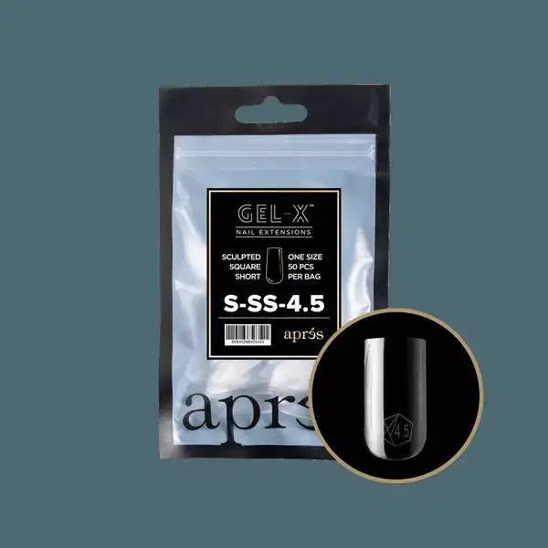 APRES Gel-X Sculpted Square Short Refill #4.5 Bag Contains 50 pcs Of The Desired Size