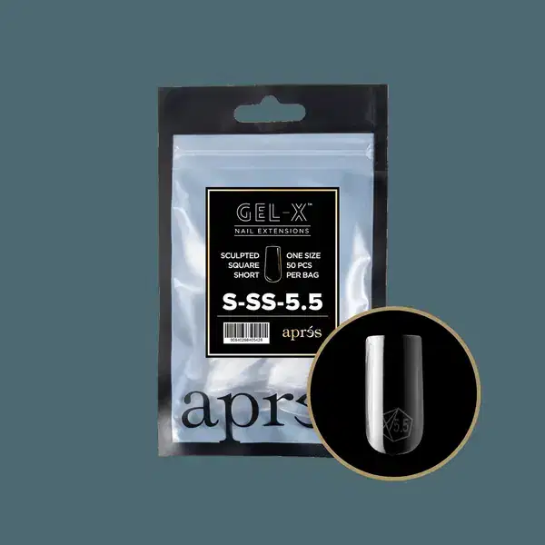 APRES Gel-X Sculpted Square Short Refill #5.5 Bag Contains 50 pcs Of The Desired Size
