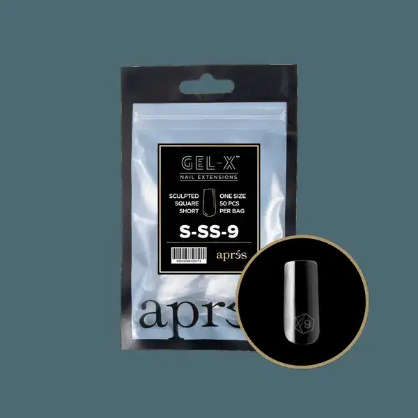 APRES Gel-X Sculpted Square Short Refill #9 Bag Contains 50 pcs Of The Desired Size