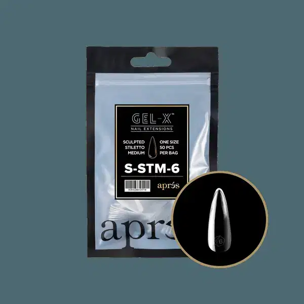 APRES Gel-X Sculpted Stiletto Medium Refill #6 Bag Contains 50 pcs Of The Desired Size