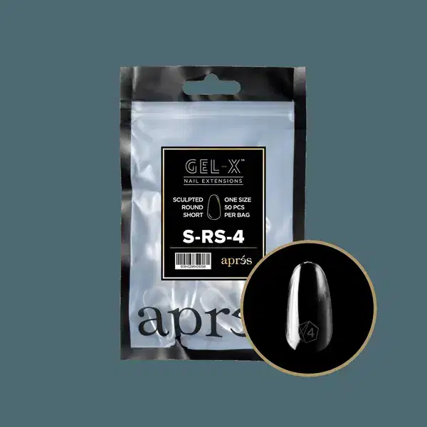 APRES Gel-X Sculpted Round Short Refill Bags #4 Bag Contains 50 pcs Of The Desired Size
