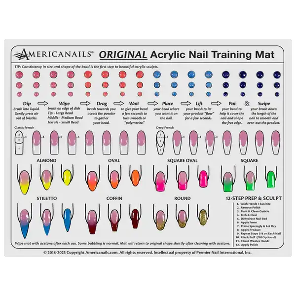 AMERICANAILS Silicone acrylic nail tech training