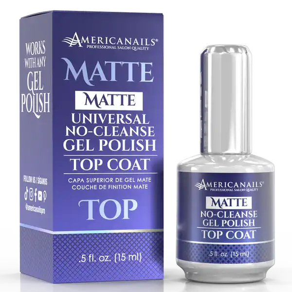 AMERICANAILS No-cleance gel polish top coat matte
