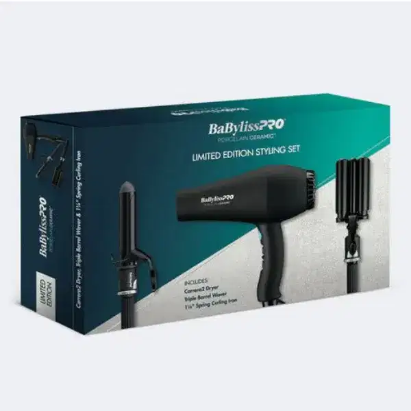 BaBylissPRO Trio Dryer + Barrel + Curling Iron