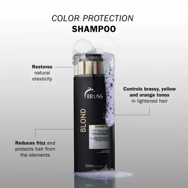 TRUSS Blond Shampoo 300ml Cleanses Blonde Hair & Protects Color