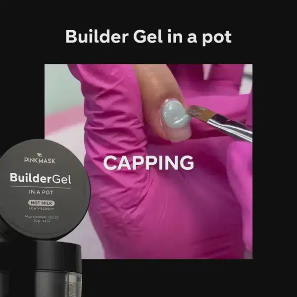 PINK MASK Builder Gel In a Pot Shimmer White 30 gr 1 oz