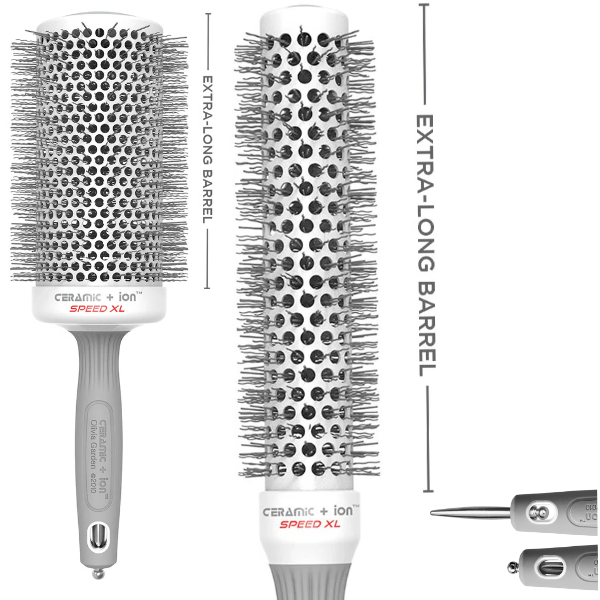 Olivia Garden Ceramic+Ion Speed 65XL Round Thermal Brush – Extra Long Barrel