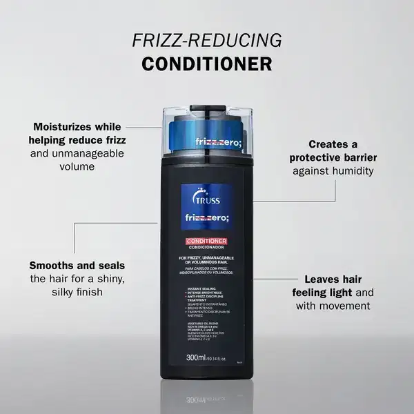 TRUSS Frizz Zero Conditioner 300ml For Frizzy, Unmanageable or Voluminous hair