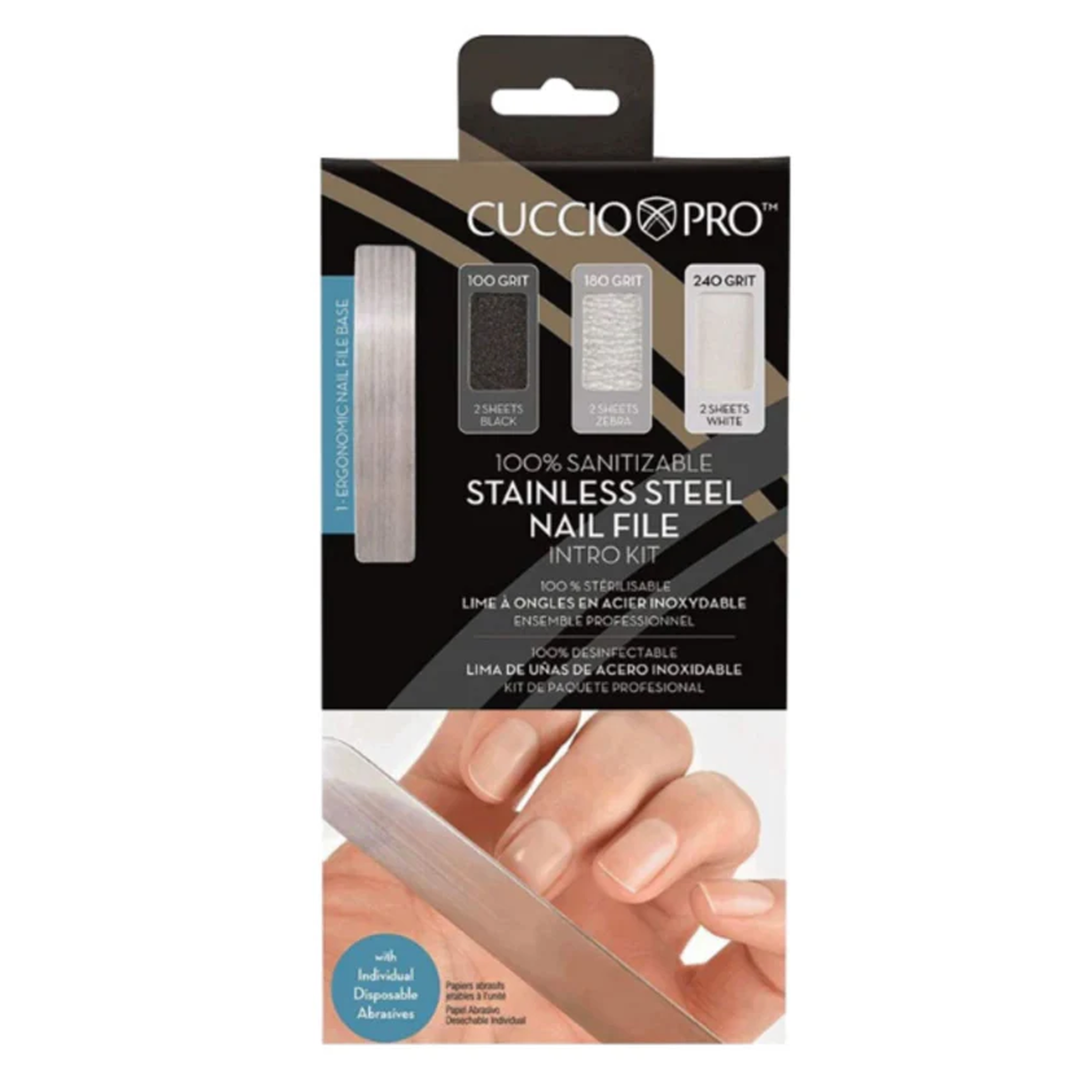Kit de Introducción Lima de Uñas de Acero Inoxidable CUCCIO