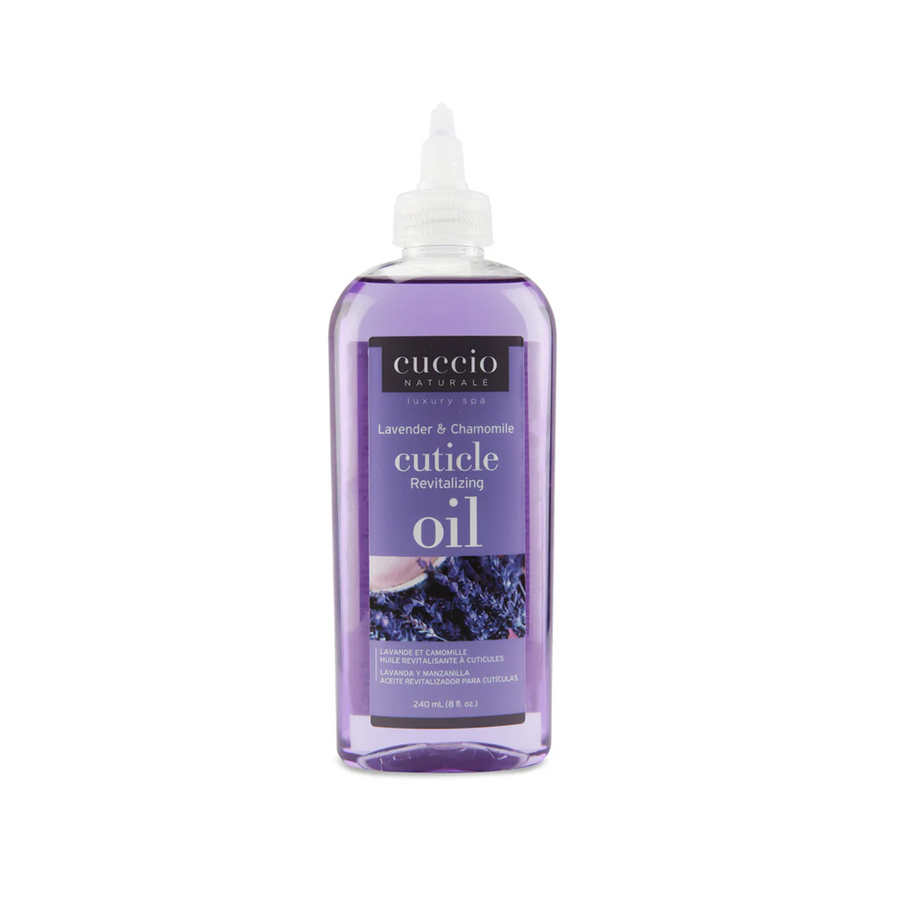 Aceite para Cutículas CUCCIO 240 ml / 8 oz mI Lavanda y Manzanilla