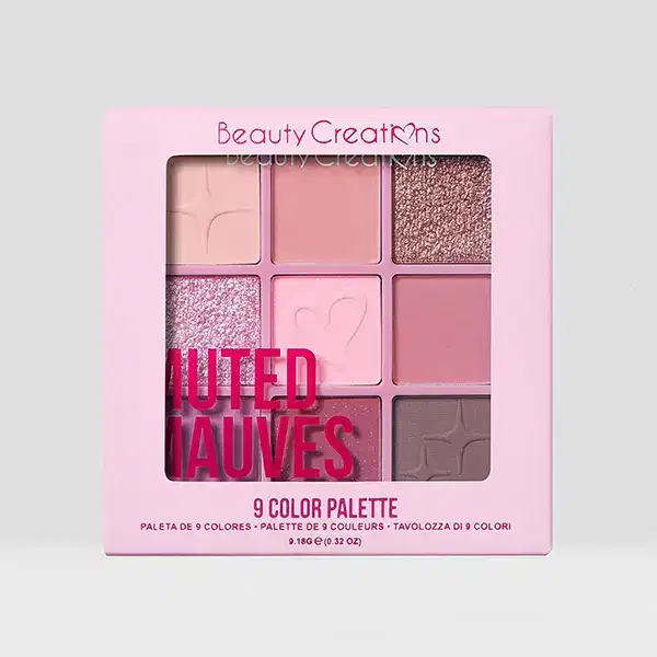 Beauty Creations 9 Color Magnetic Palette Muted Mauves