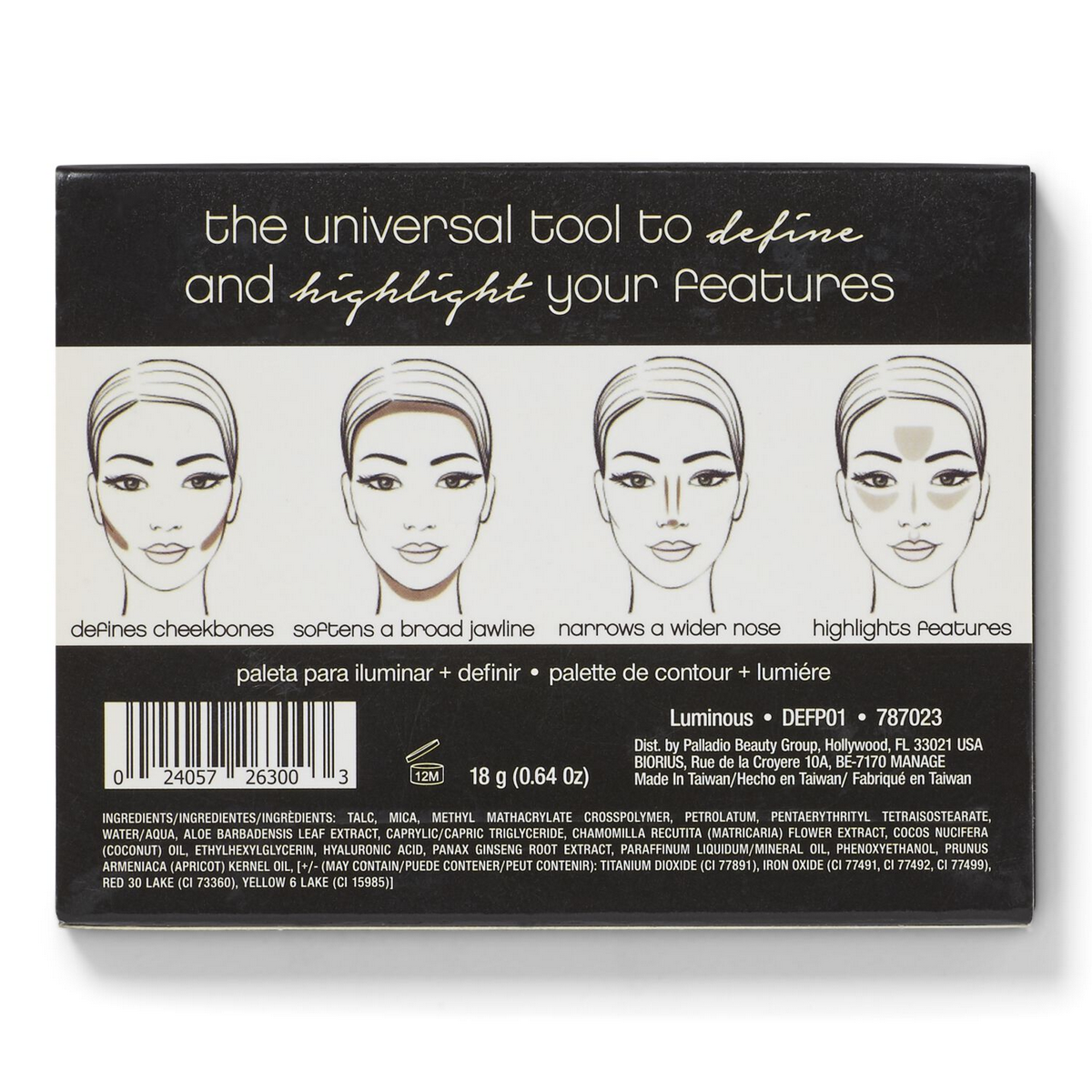 PALLADIO The Definer Contour & Highlight Pallet