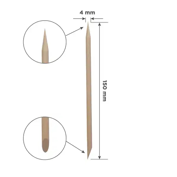 STALEKS Orange stick PRO for manicure, wooden 150