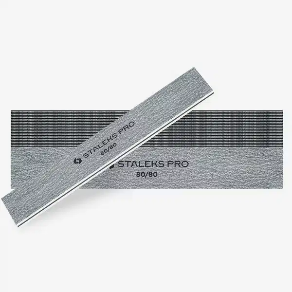 STALEKS Straight Wide Mineral Nail File 80/80 grit (25 pcs)