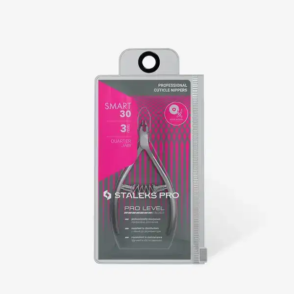 STALEKS Professional Cuticle Nippers 1/4 Jaw 3 mm Blades Diamond Sharpened by Hand