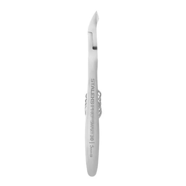 STALEKS Professional Cuticle Nippers 1/2 Jar 5 mm Inclined Straight Cutting Edges