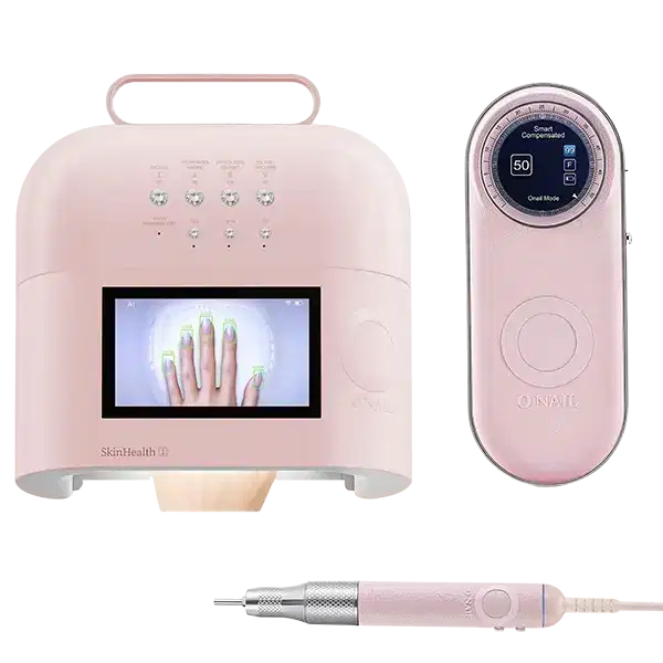 ONAIL AI LED Lamp Pro Max Light Pink Color + ONAIL AI Nail Drill 50.000 RPM Light Pink Color