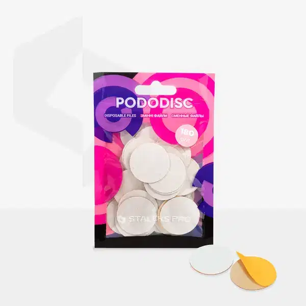 STALEKS Disposable white files for pedicure disc L