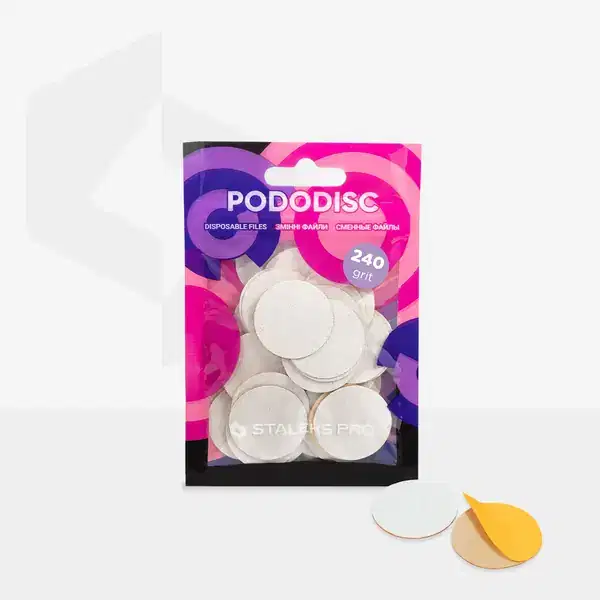 STALEKS Disposable white files for pedicure disc L
