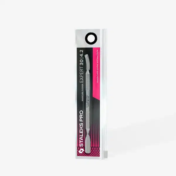 STALEKS Pro Expert 30 Type 4.2 Manicure Cuticle Pu Rounded Wide Pusher Rounded Blade