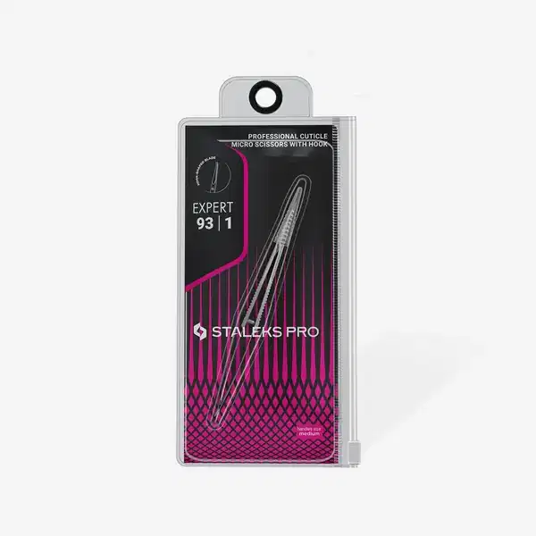 STALEKS Professional cuticle micro scissors with hook EXPERT
