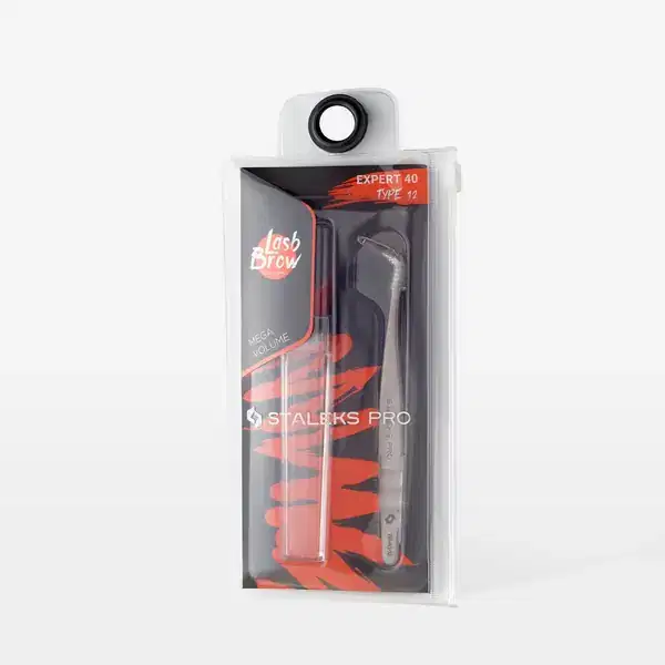 STALEKS Eyelash Tweezers Expert 40 Type 2 L-Shaped