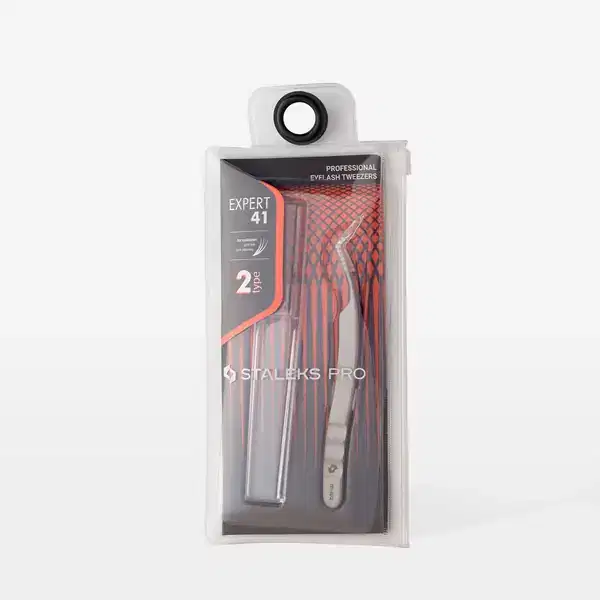 STALEKS Eyelash Tweezers Expert 41 Type 2 L Shaped