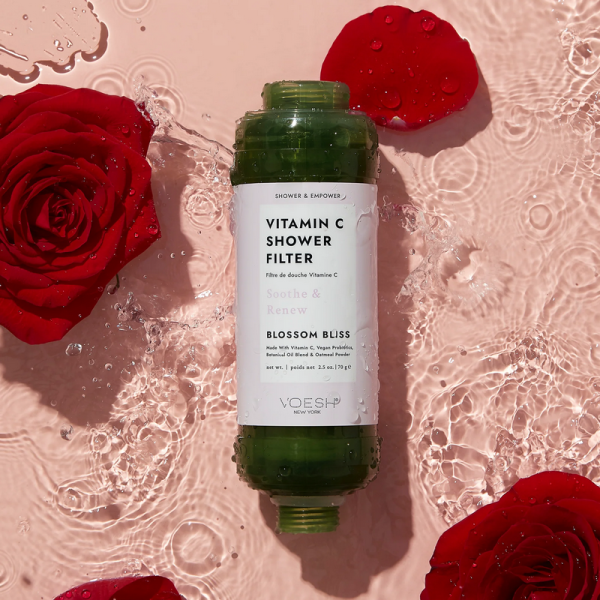 VOESH Blossom Bliss. Smoothe & Renew. Shower & Empower Vitamin C Shower Filter For Scalp & Body. 