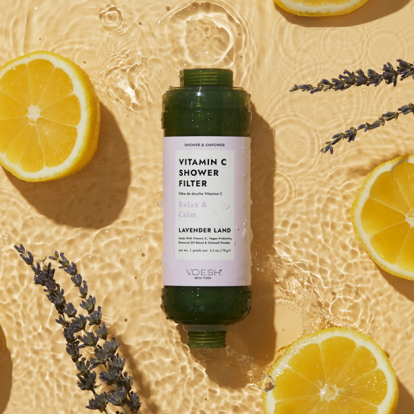 VOESH Lavender Land . Relax & Calm. Shower & Empower Vitamin C Shower Filter For Scalp & Body. 