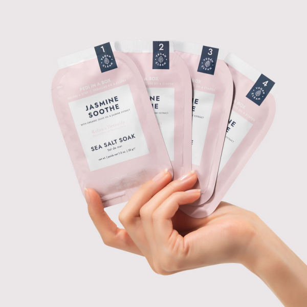 VOESH Pedi Moments Diy At Home SPA Pedicure . Jasmine Soothe With Organic Olive Oil & Jasmine Extract.