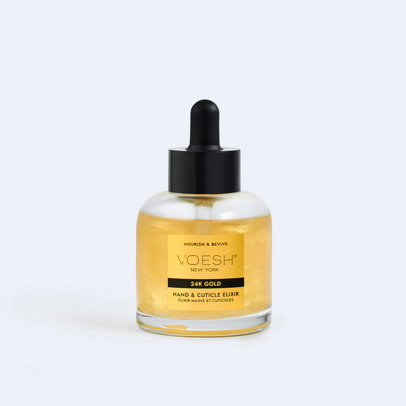 VOESH Hand & Cuticle Elixir With 24 K Gold. Real Gold & Organic Olive Oil.